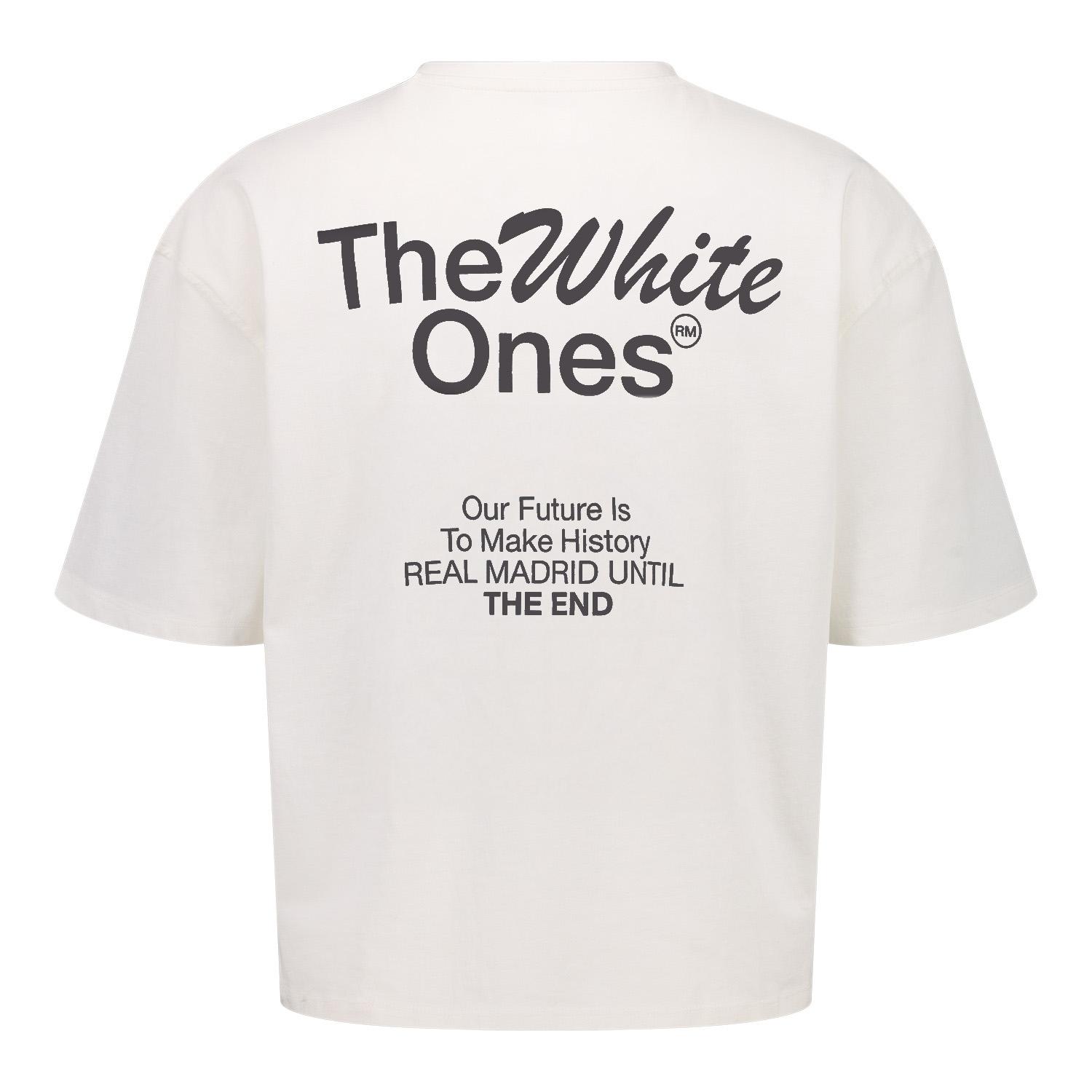 Mens The White Ones Text T-Shirt White
