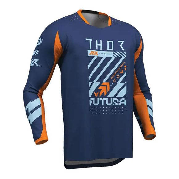 Thor Launch Futura 2025 - blue / orange cross jerseyRef: TO3221