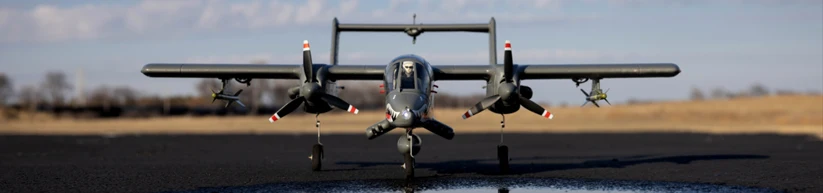 Micro OV-10 Bronco 645mm BNF Basic with AS3X and SAFE Select E-Flite EFLU35050