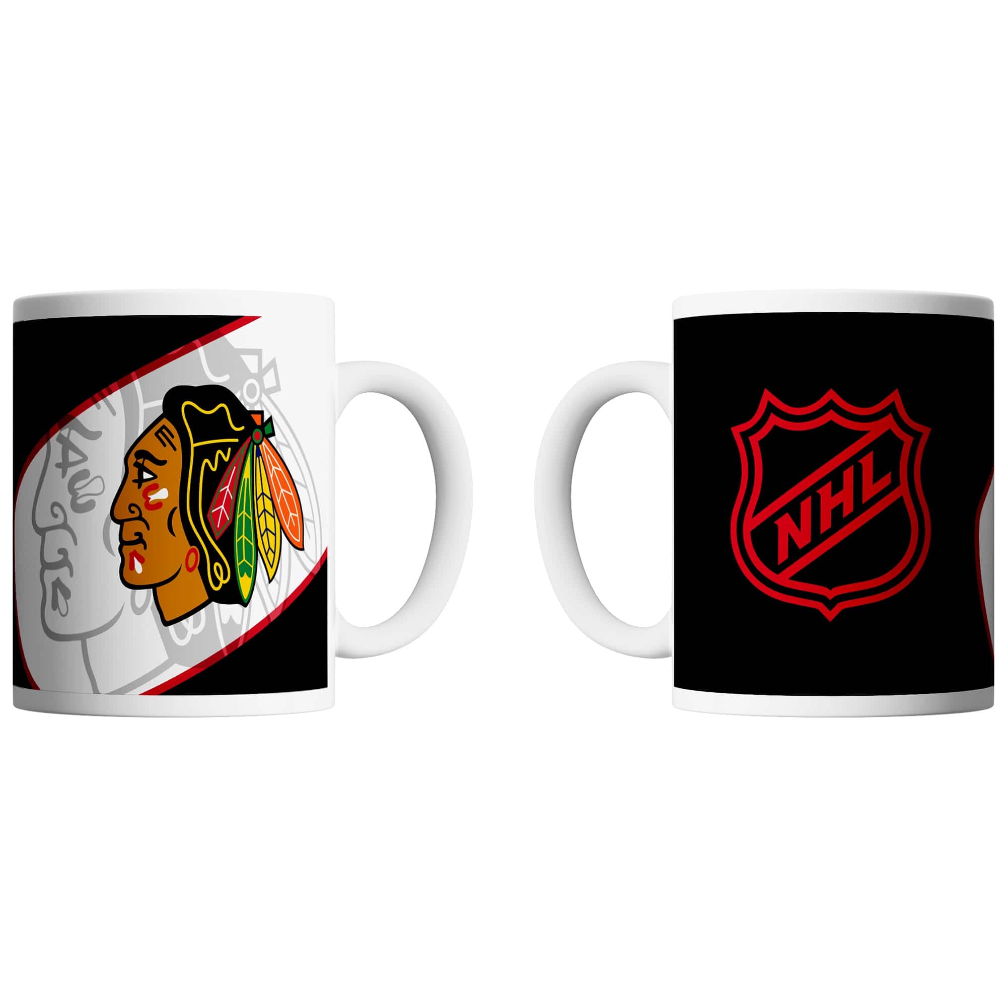 Chicago Blackhawks Shadow Logo & Shield NHL Mug (330 ml)