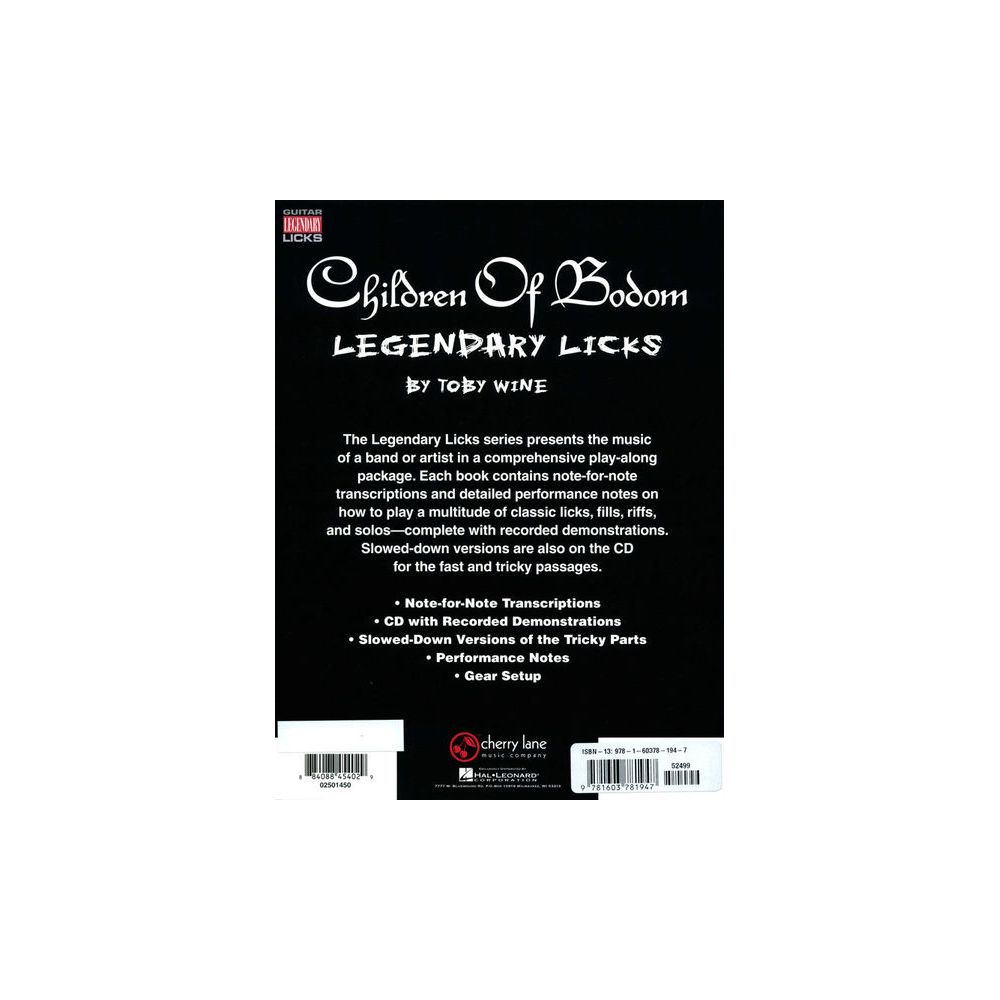 Hal Leonard Children Of Bodom Legendary – Thomann Ireland