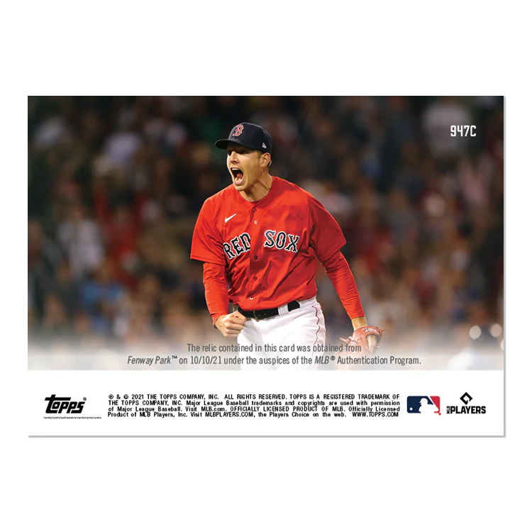 Game-used Ball Relic # to 1 - Nick Pivetta - 2021 MLB TOPPS NOW® Card 947C
