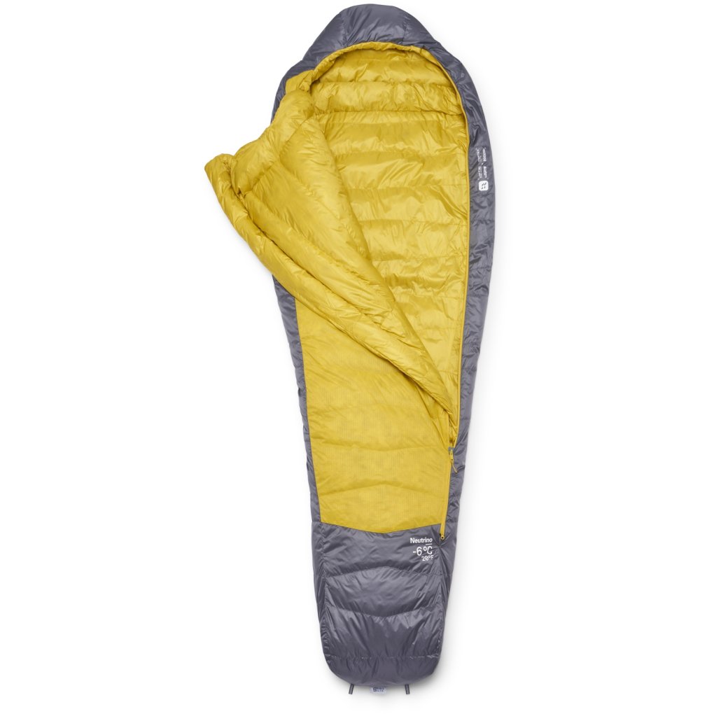 Rab Neutrino -6C / 20F Down Sleeping Bag - Long - Zip left - graphene/dark pollen