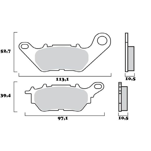 Brembo Organic Rear Brake PadsRef: 07YA53CC