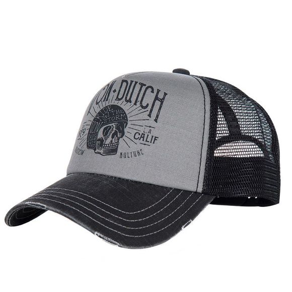 Casquette Von Dutch BASEBALL - GrisRef : VDH0042 / VD/0/CAS1/CREW1B-TU