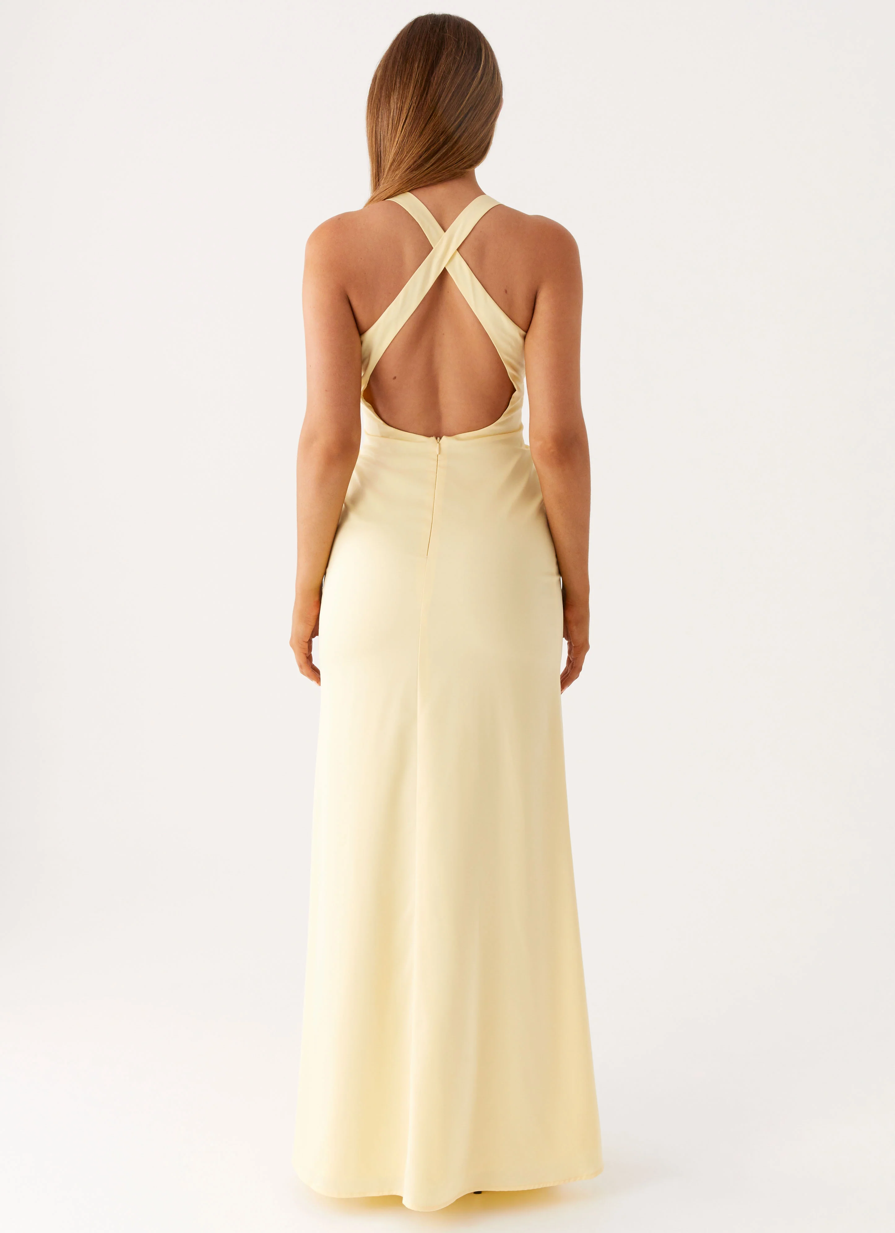 Desi Halterneck Maxi Dress - Yellow