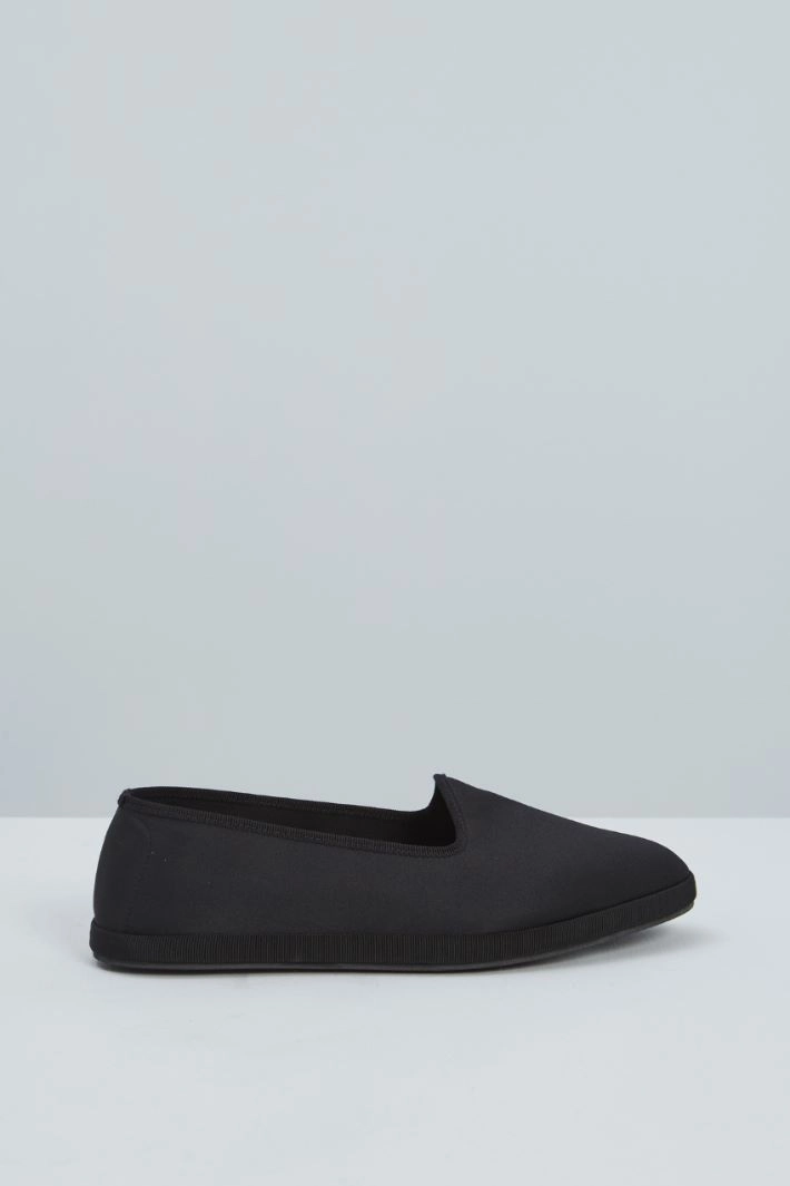 Satin Friulian shoes - BLACK