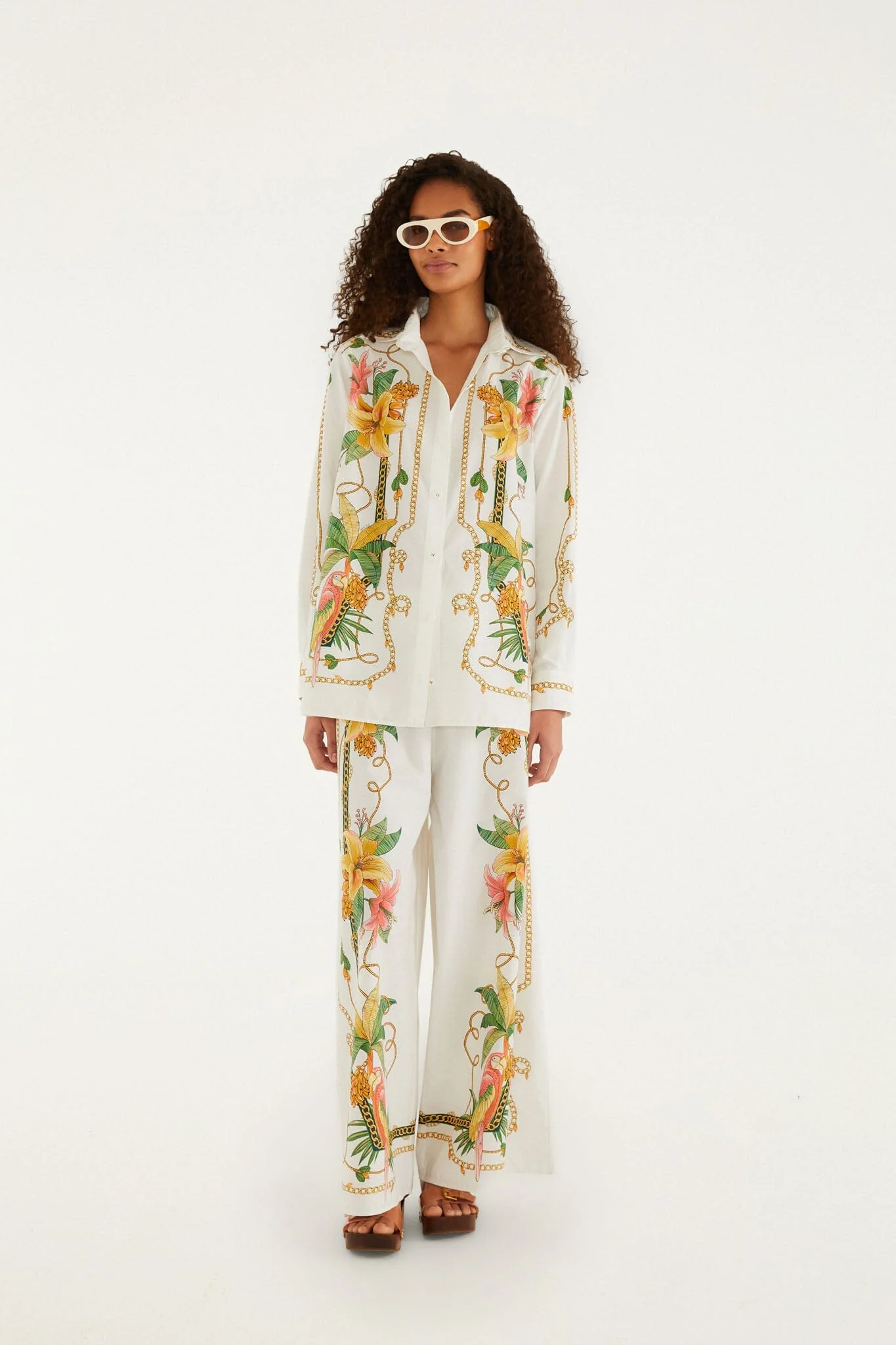 Tropical Royalty Off-White Pants