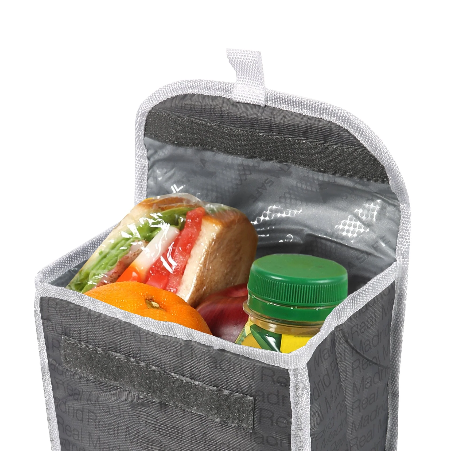 Grey Foldable Lunch Bag