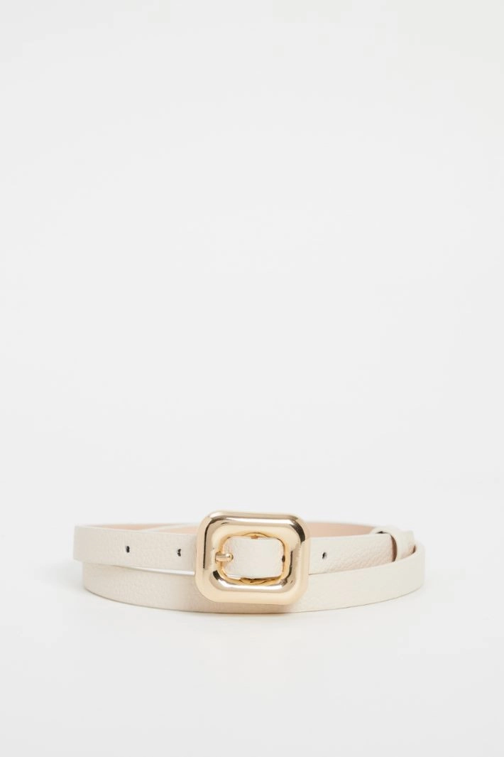 Thin coated belt - CREAM