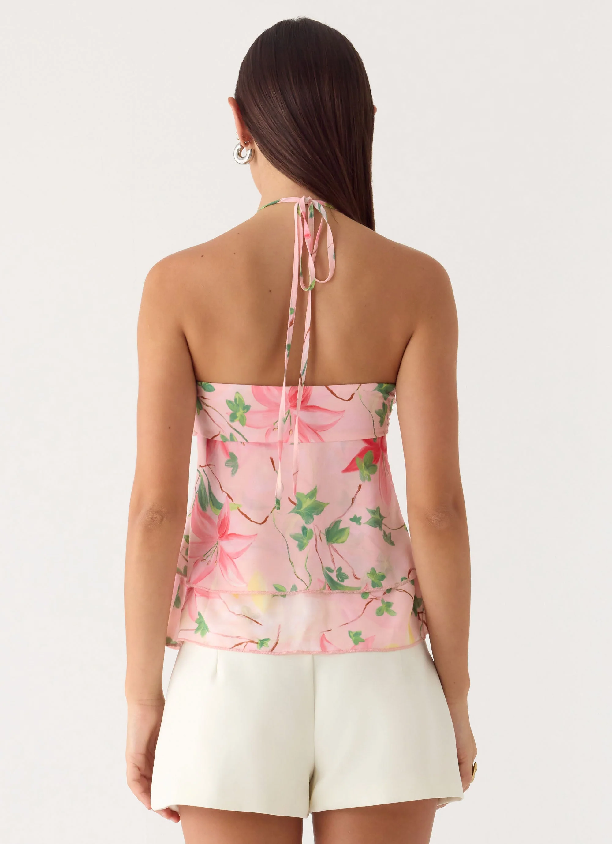 Leslie Halter Top - Blooming Spring