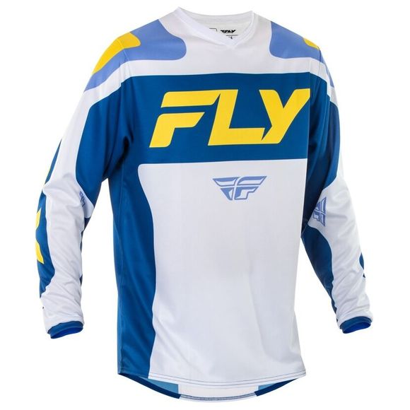 Maillot cross Fly F-16 2025 - Blanc / BleuRef : FL1621