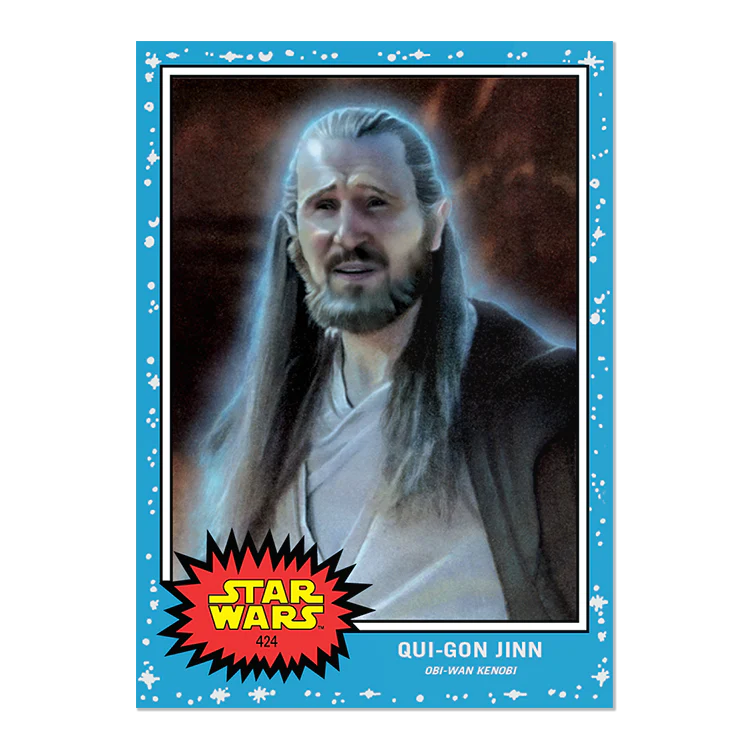 Topps UK - SW Living Set Card #424 - Qui-Gon Jinn