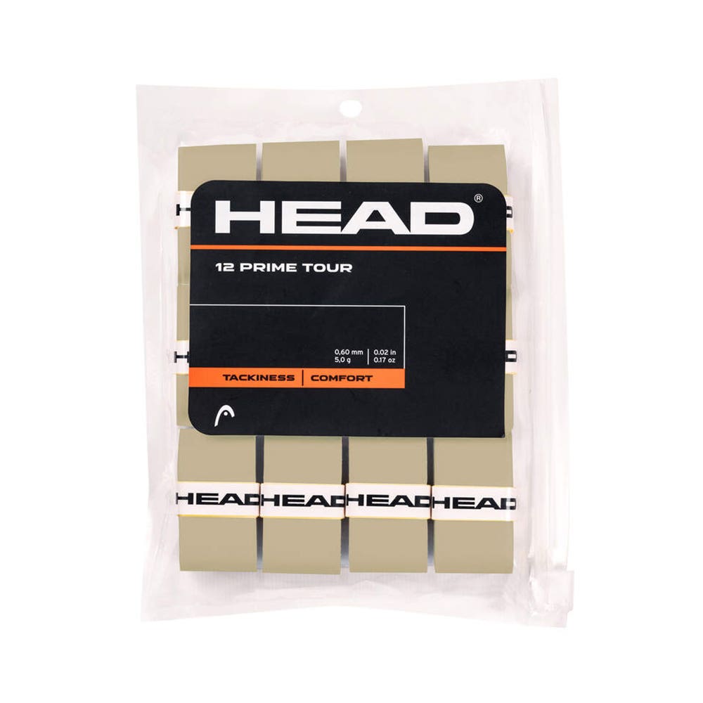 BAG 12 PCS. OVERGRIP HEAD PRIME TOUR GRAY