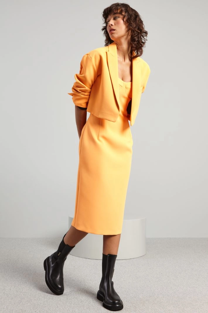 Bustier midi dress - ORANGE