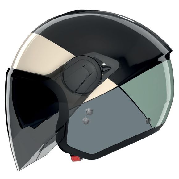 Jet helmet Nolan N20-2 Visor Blocco - Black / GreenRef: NL1734