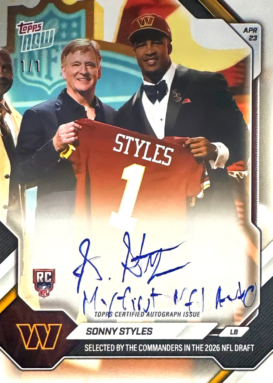 Sonny Styles - 2026 NFL Topps NOW® - Card SSTY - PR: 3804
