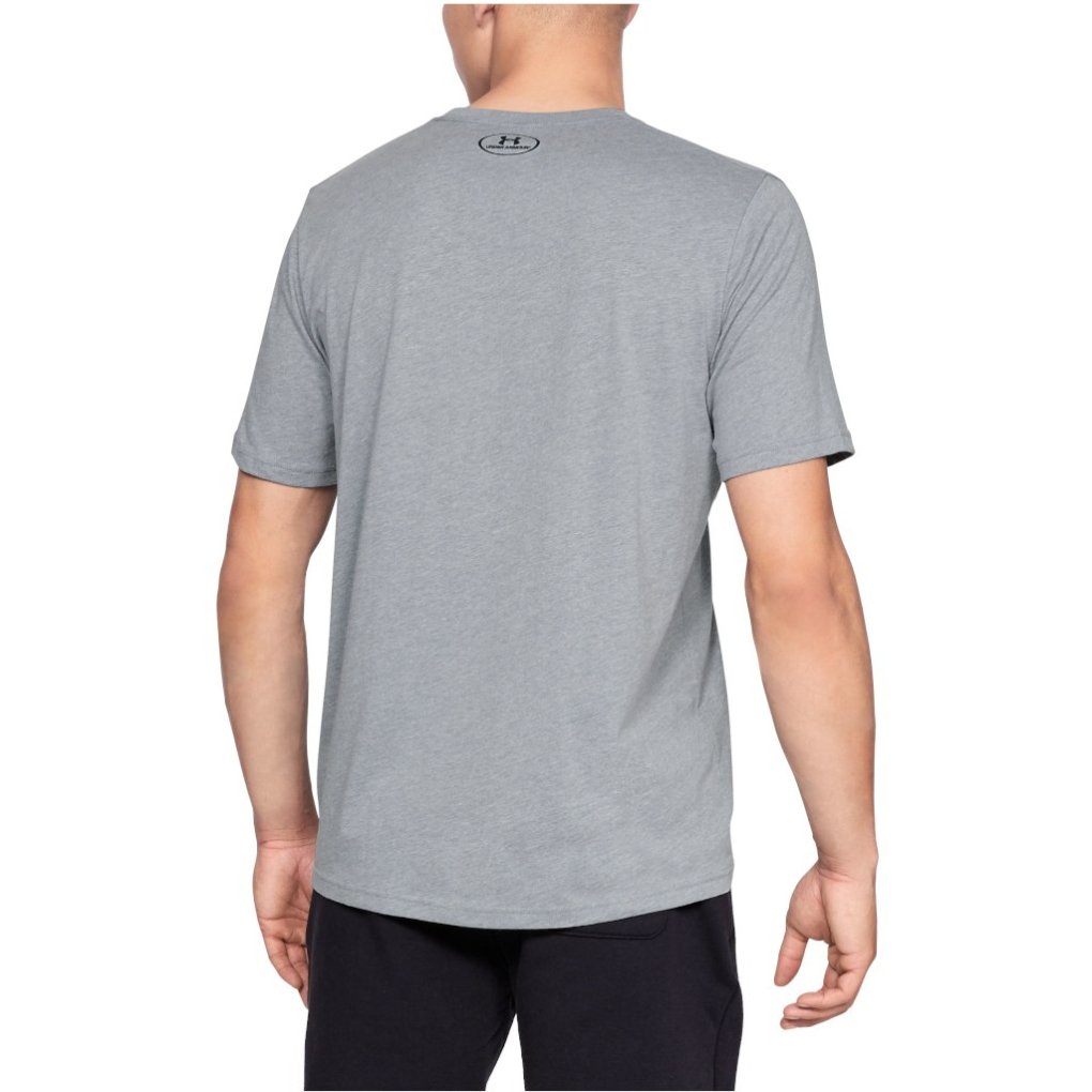 Under Armour UA Sportstyle Left Chest Short Sleeve T-Shirt Men - Steel Light Heather/Black