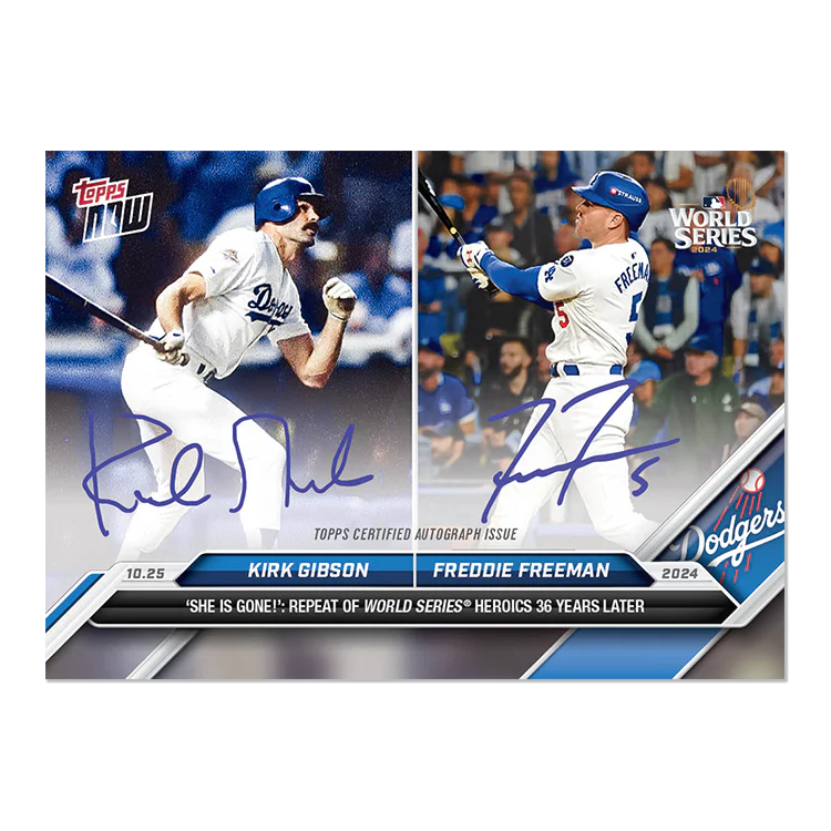 Kirk Gibson/Freddie Freeman - 2024 MLB Topps NOW® Card KGFF - LOOK FOR 1/1 DUAL AUTO