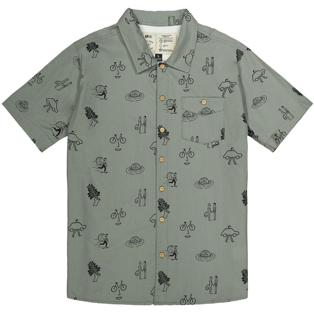 Picture Mataikona Short Sleeve Shirt Men - Art LM01 Print