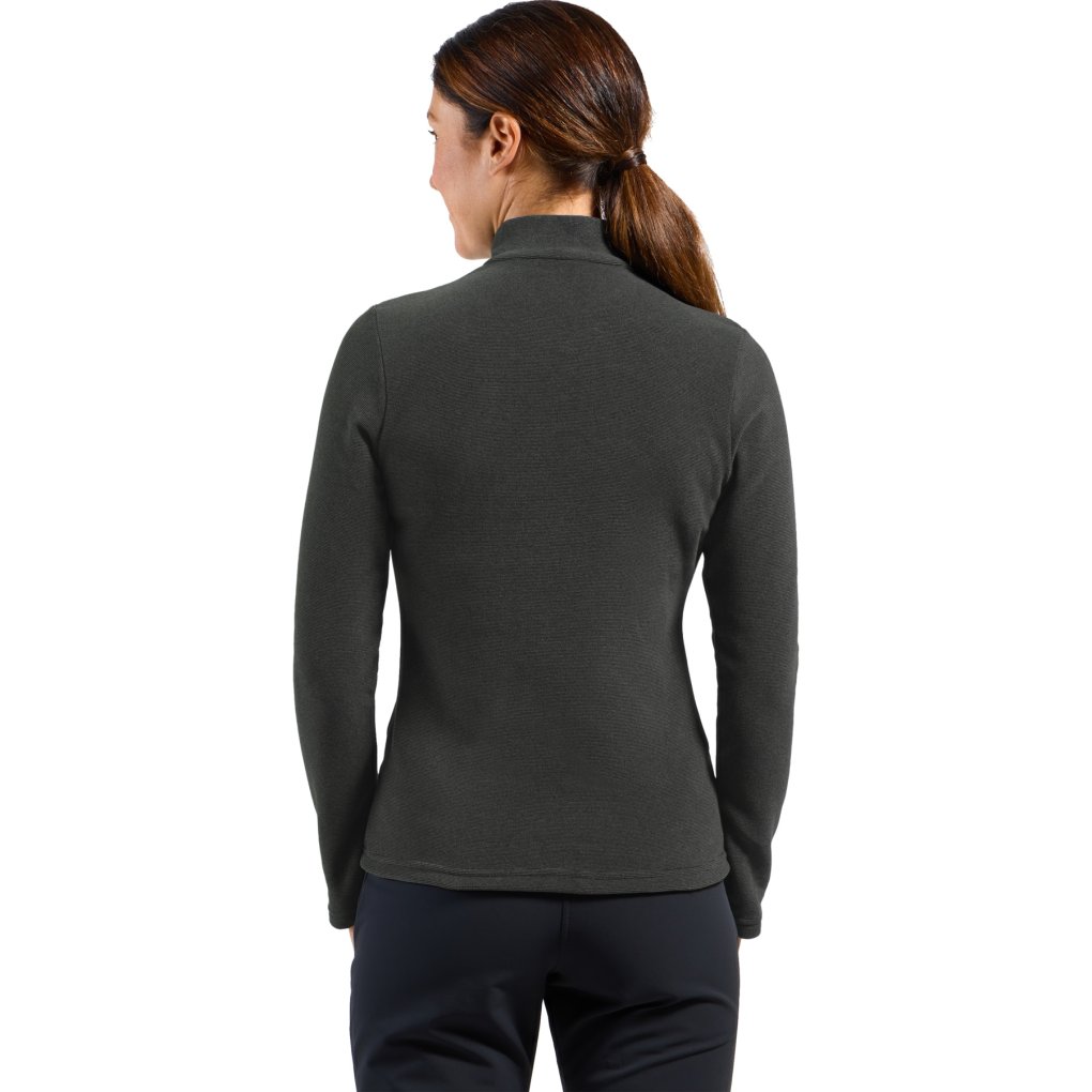 Odlo Roy 1/2 Zip Mid Layer Pullover Women - shale grey - black stripes