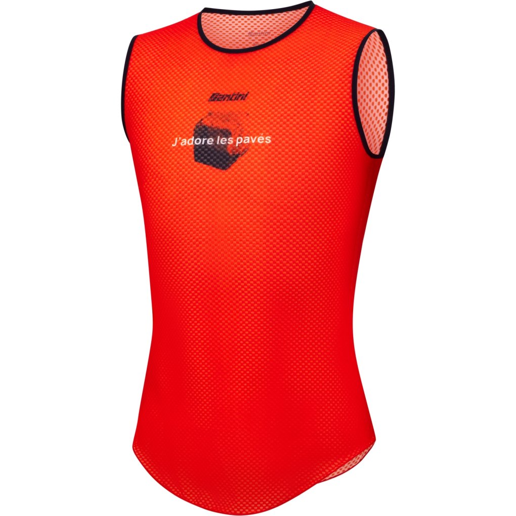 Santini Paris-Roubaix Baselayer Men RE002GLLPAVES - rosso RS
