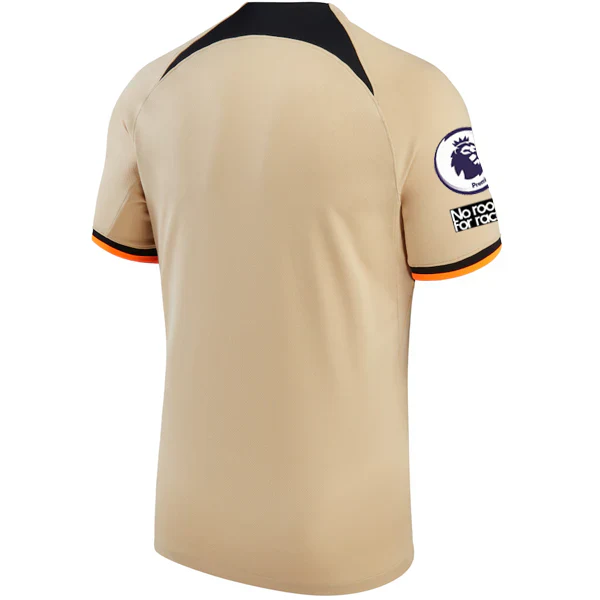 Chelsea Third Jersey w/ EPL + No Room For Racism + Club World Cup Patches 22/23 (Sesame/Black)