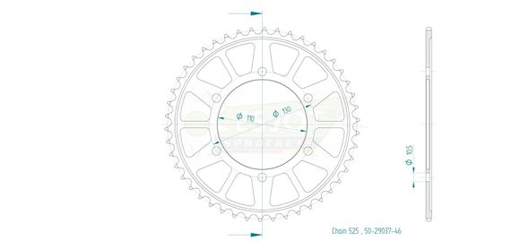 Esjot crown 46 teethRef: ESJO00084A / 12112988