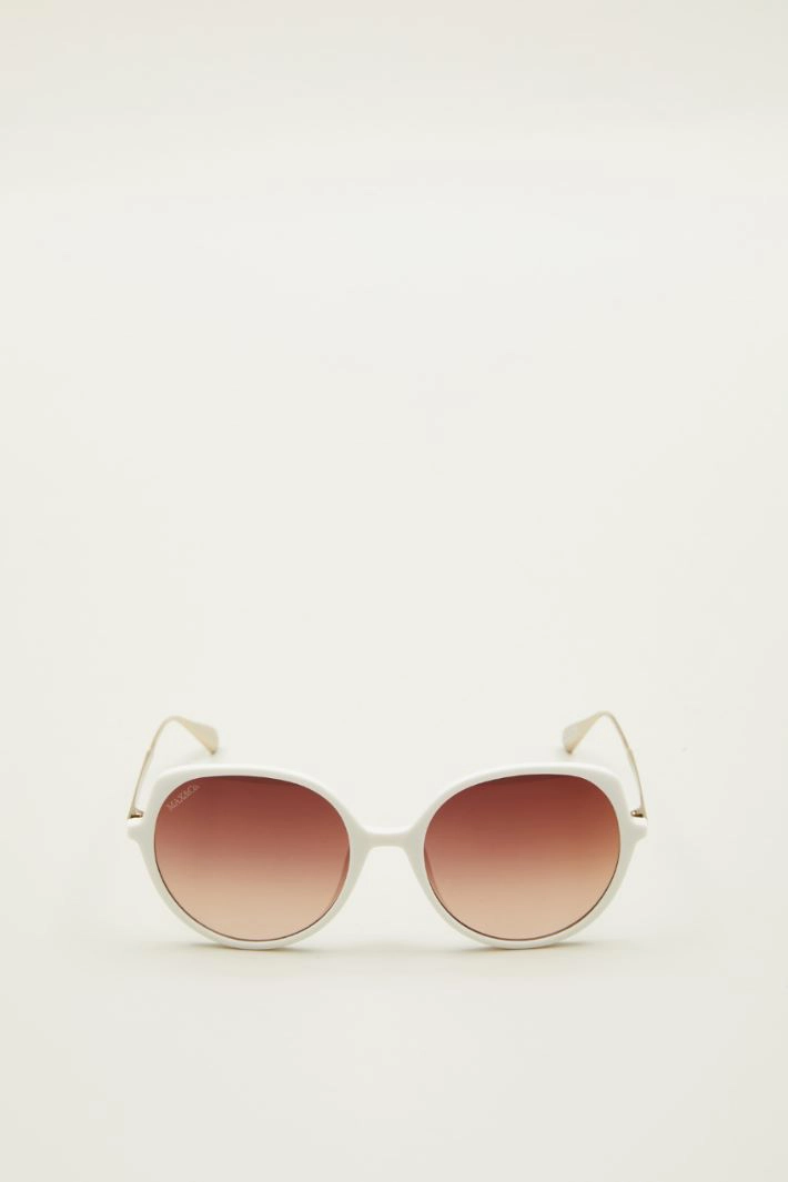 Rounded sunglasses - WHITE