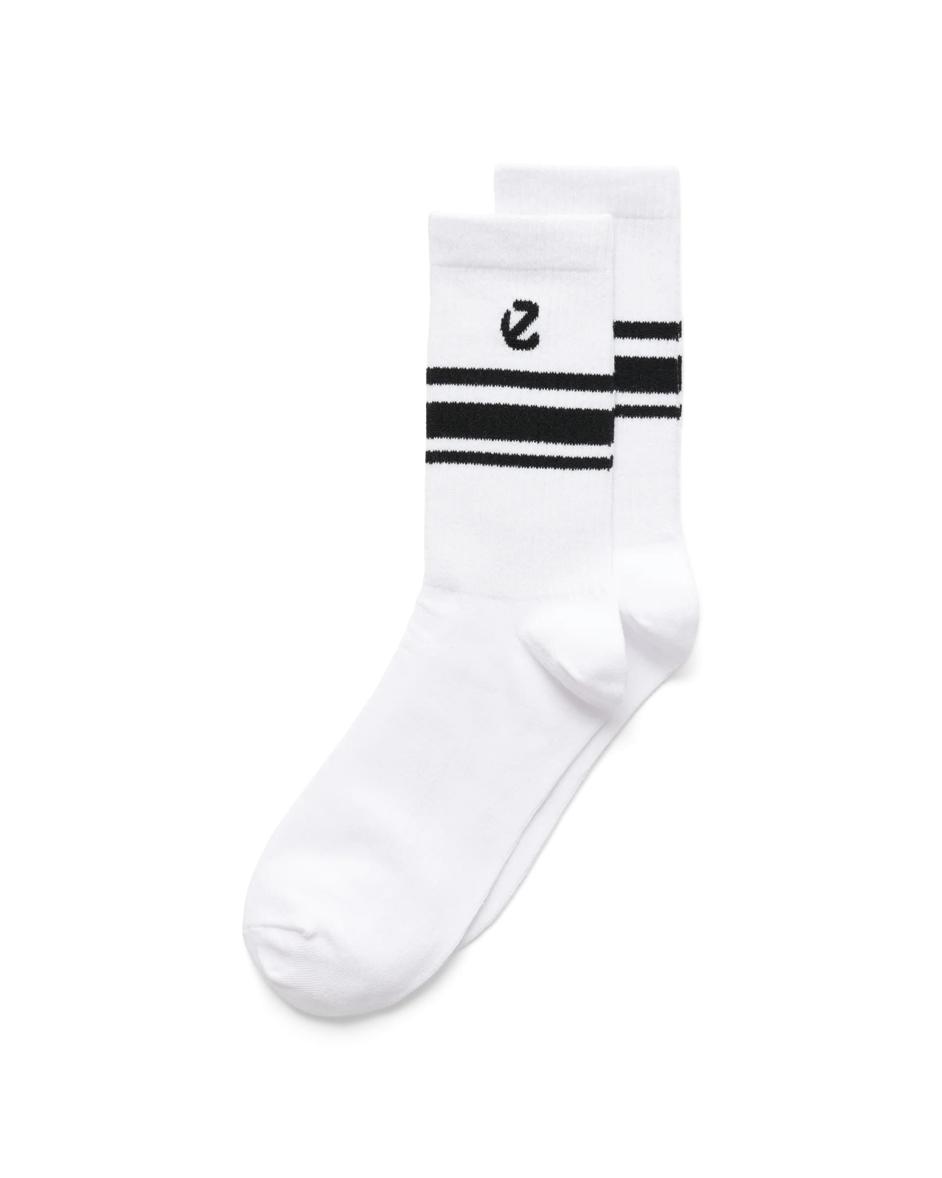 ECCO Retro Mid-Cut 2-Pack Unisex Halbhohe Socken Weiß