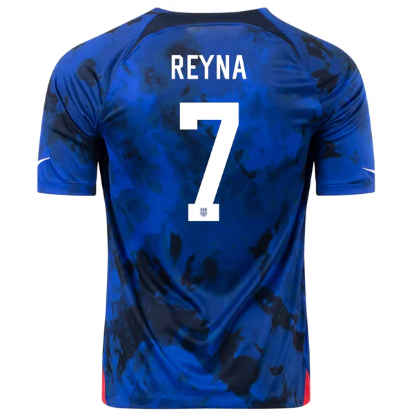 United States Gio Reyna Away Jersey 22/23 (Bright Blue/White)
