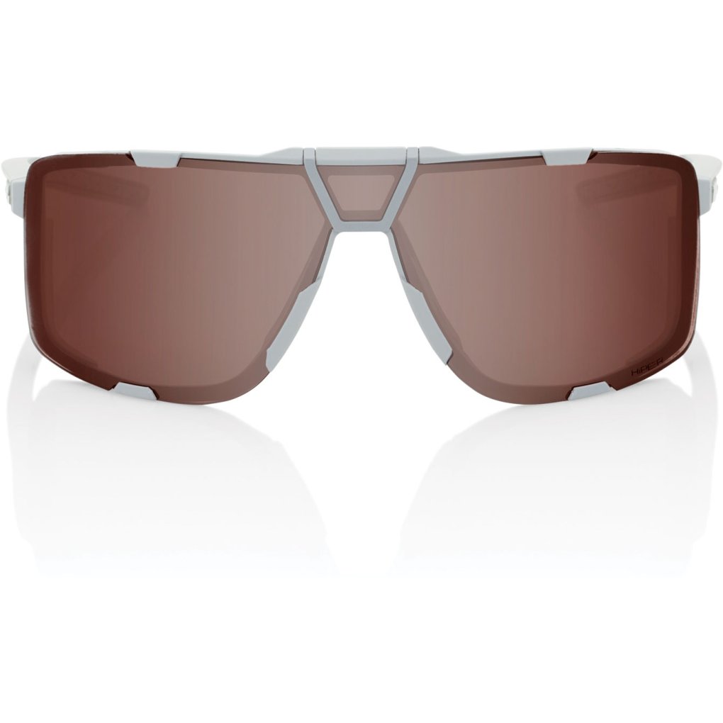 100% Eastcraft Glasses - Soft Tact Cool Grey - HiPER Crimson Silver Mirror | Clear