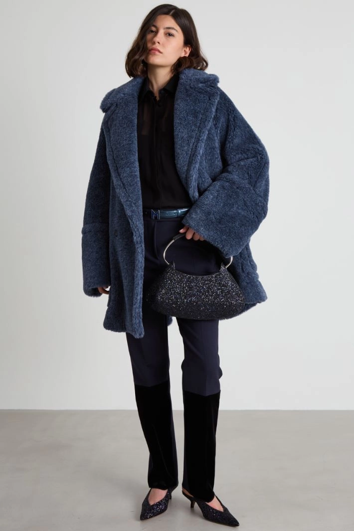 Plush coat - BLUE