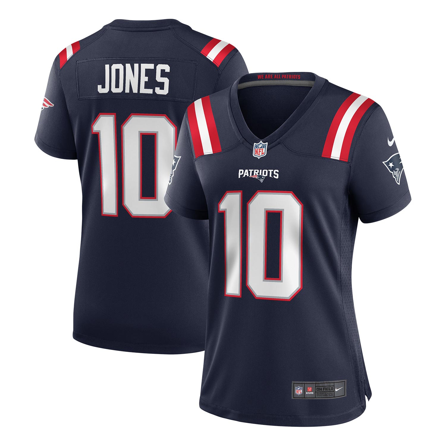 Mac Jones #10 New England Patriots Nike Game NFL Jersey Navy (WOMEN'S)