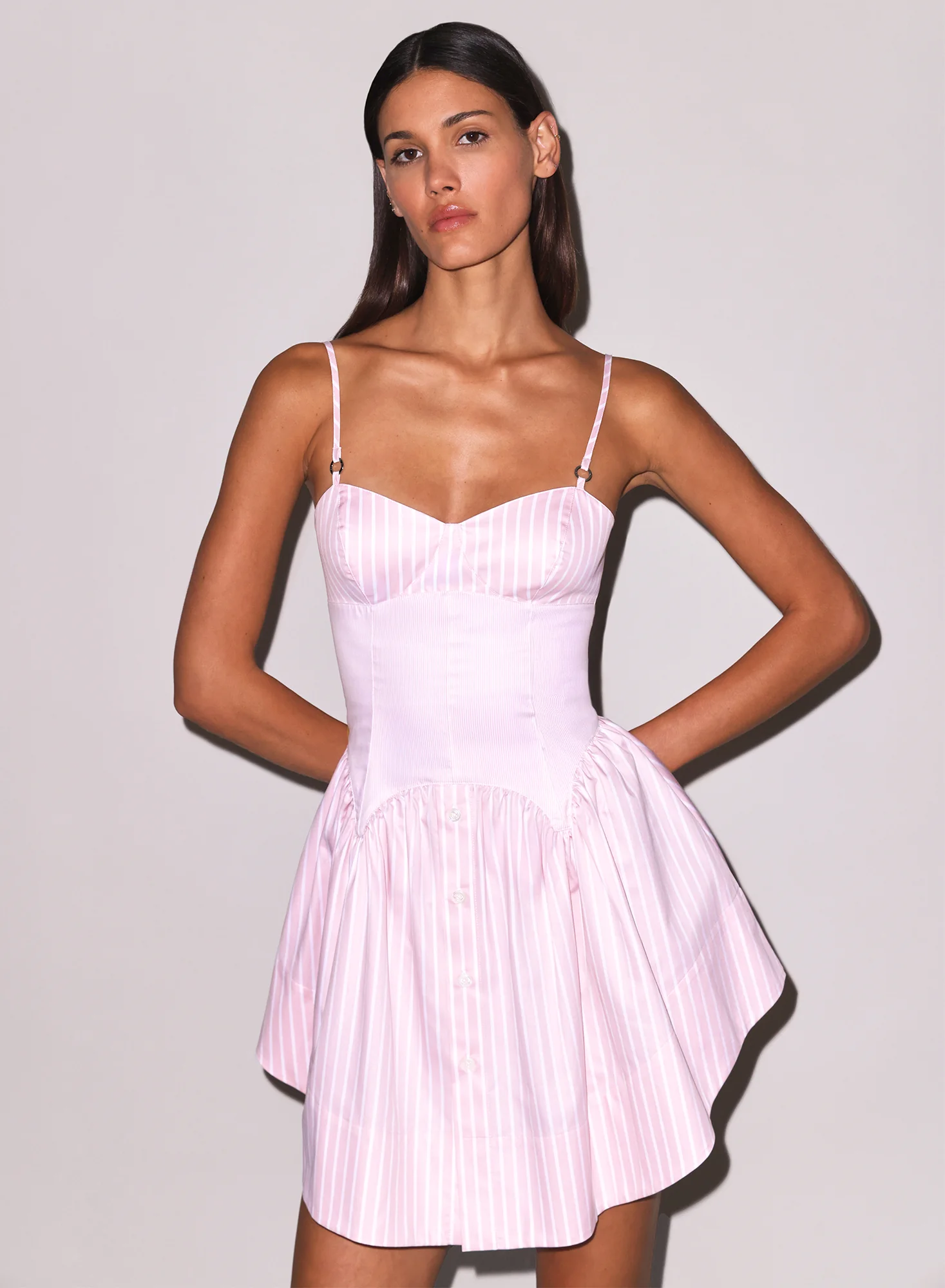 Poplin Corset Mini Dress