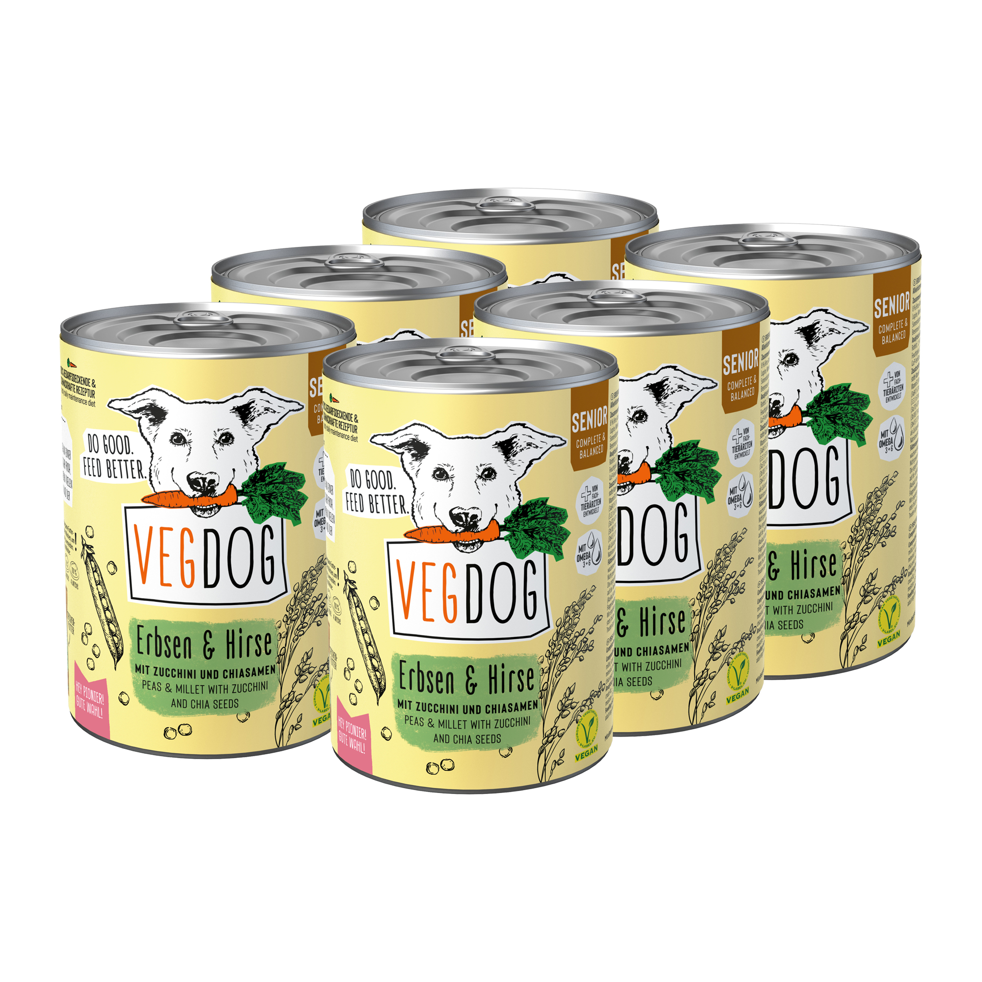 Vegdog Senior No1 Dog Food - Tin - 6 x 400g