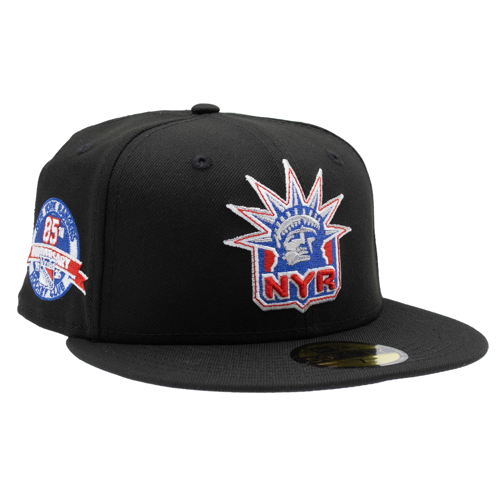 New York Rangers 85th Anniversary 59FIFTY Fitted NHL Cap Black