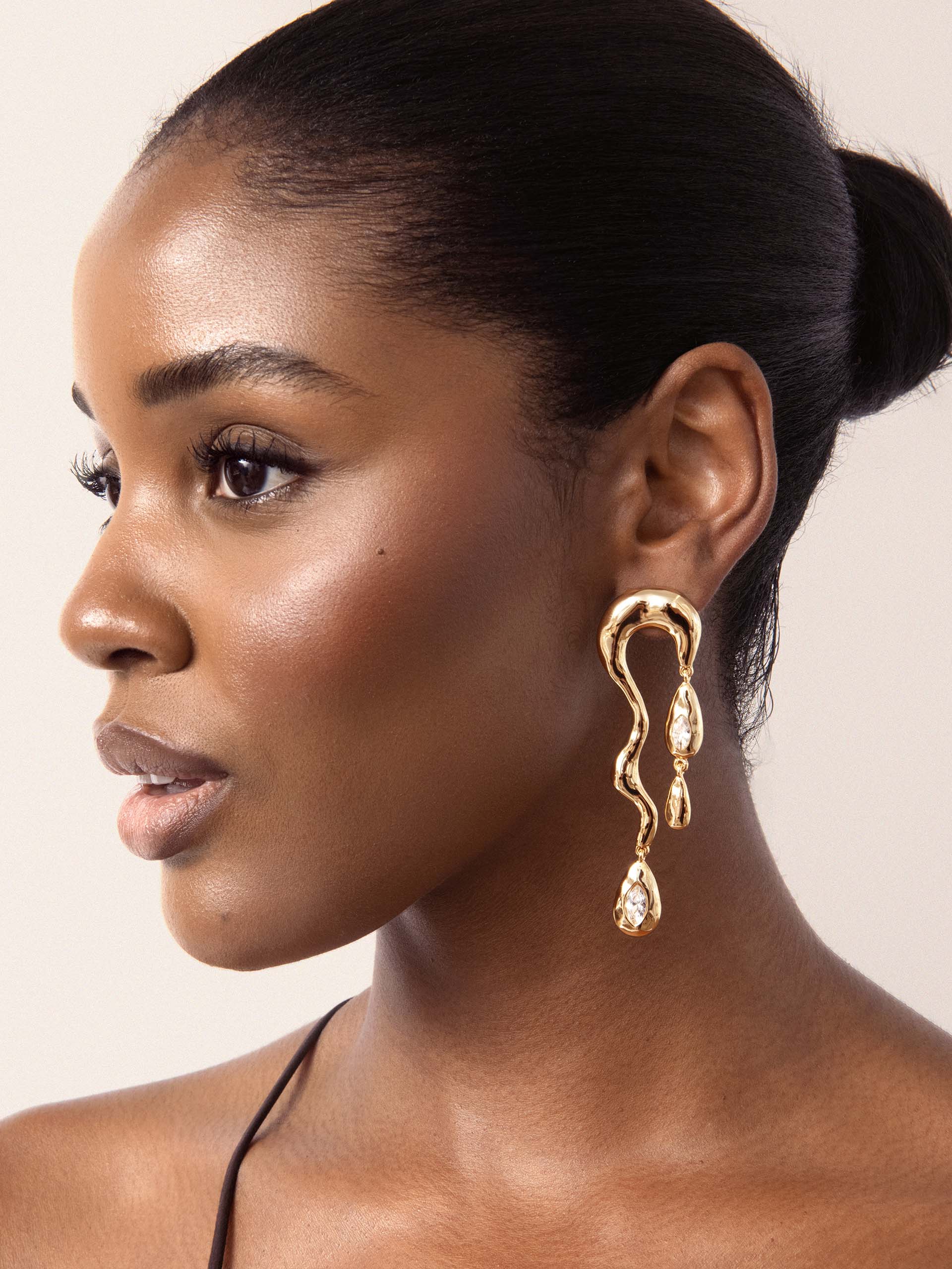 Melting Metal Dangle Earrings