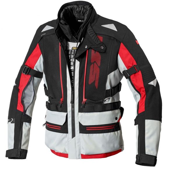 Spidi Allroad H2Out Motorcycle Jacket - Gray / RedRef: Spi0535-C56057