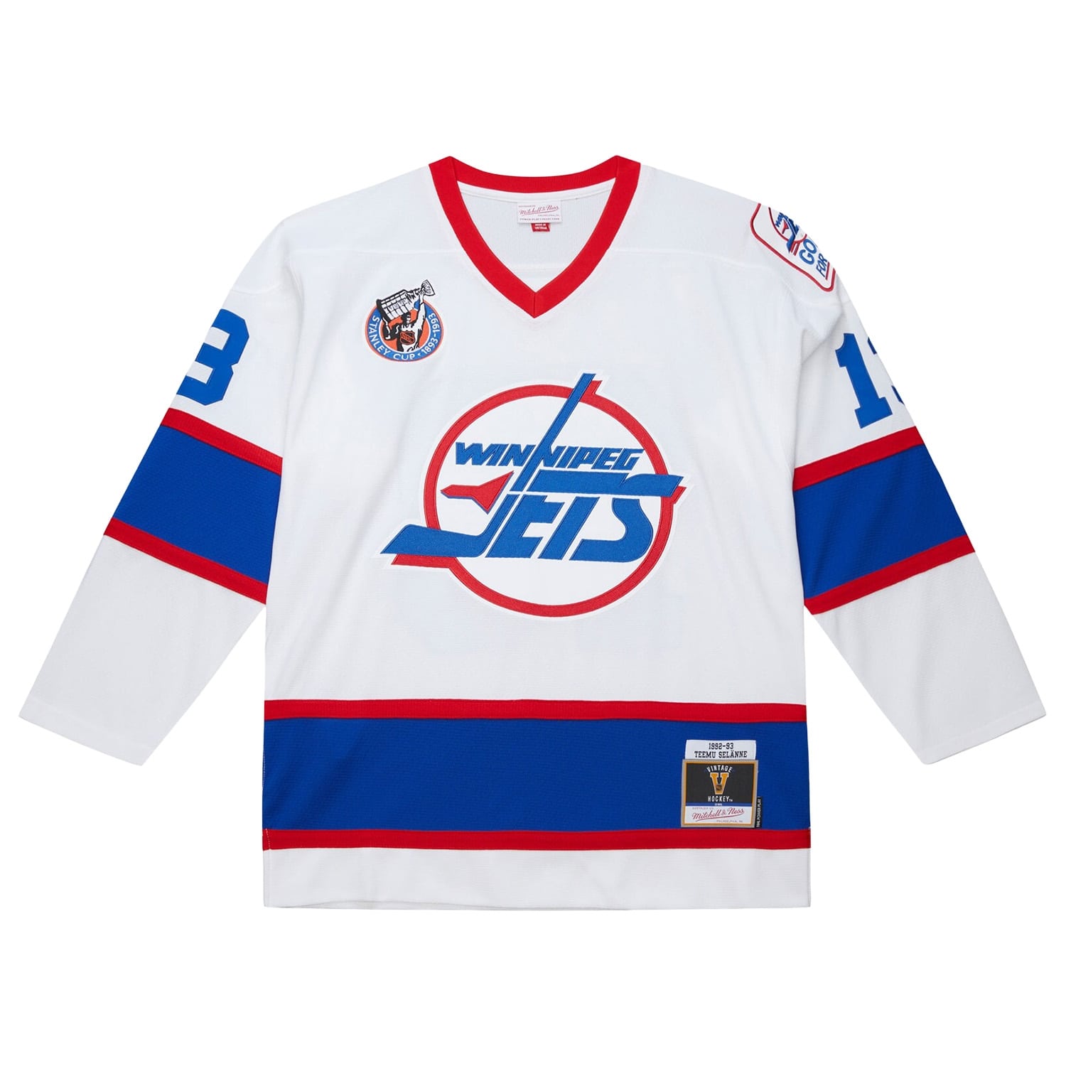 Teemu Selänne #13 Winnipeg Jets 1992-93 Premium Power Play NHL Jersey White