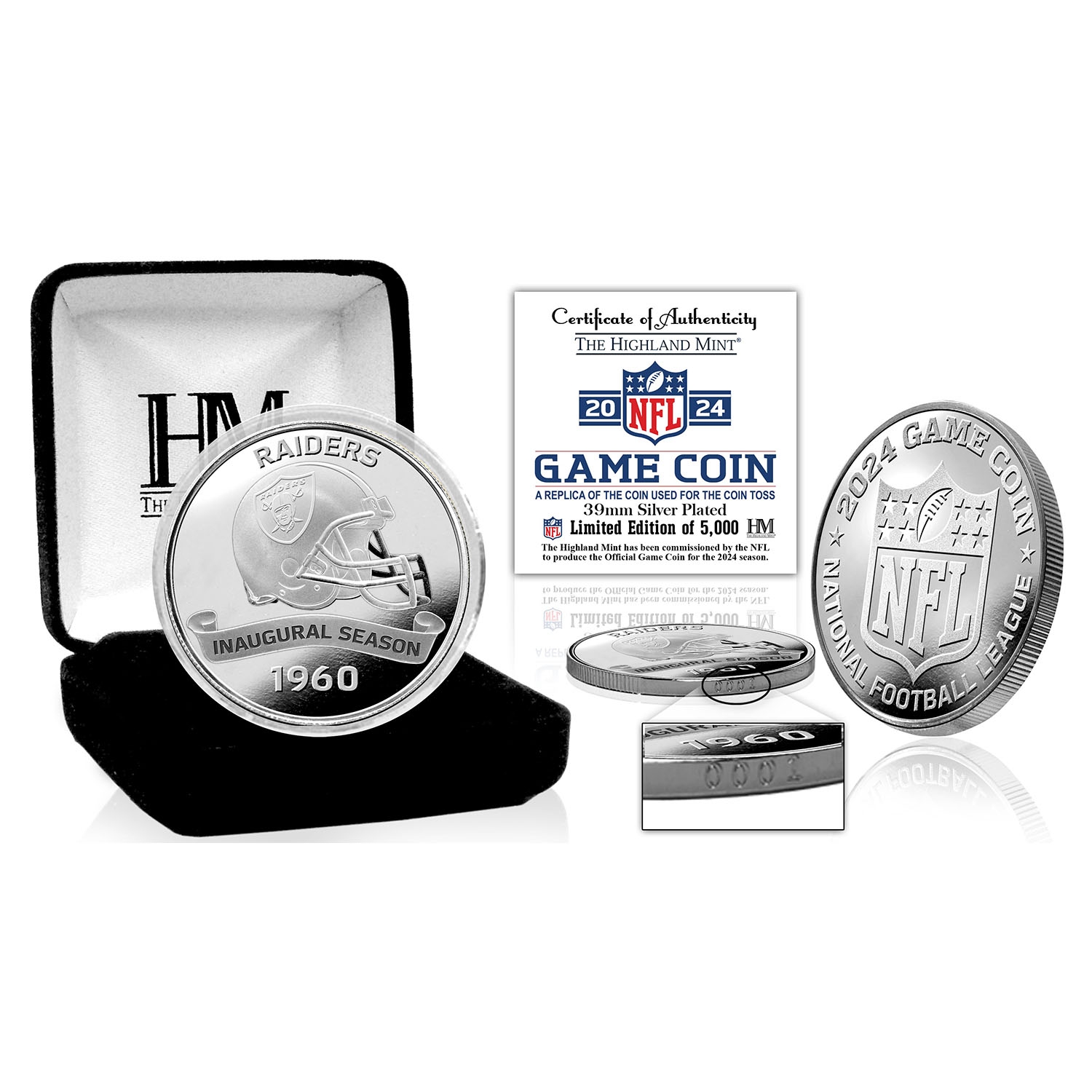 Las Vegas Raiders 2024 NFL Game Flip Coin