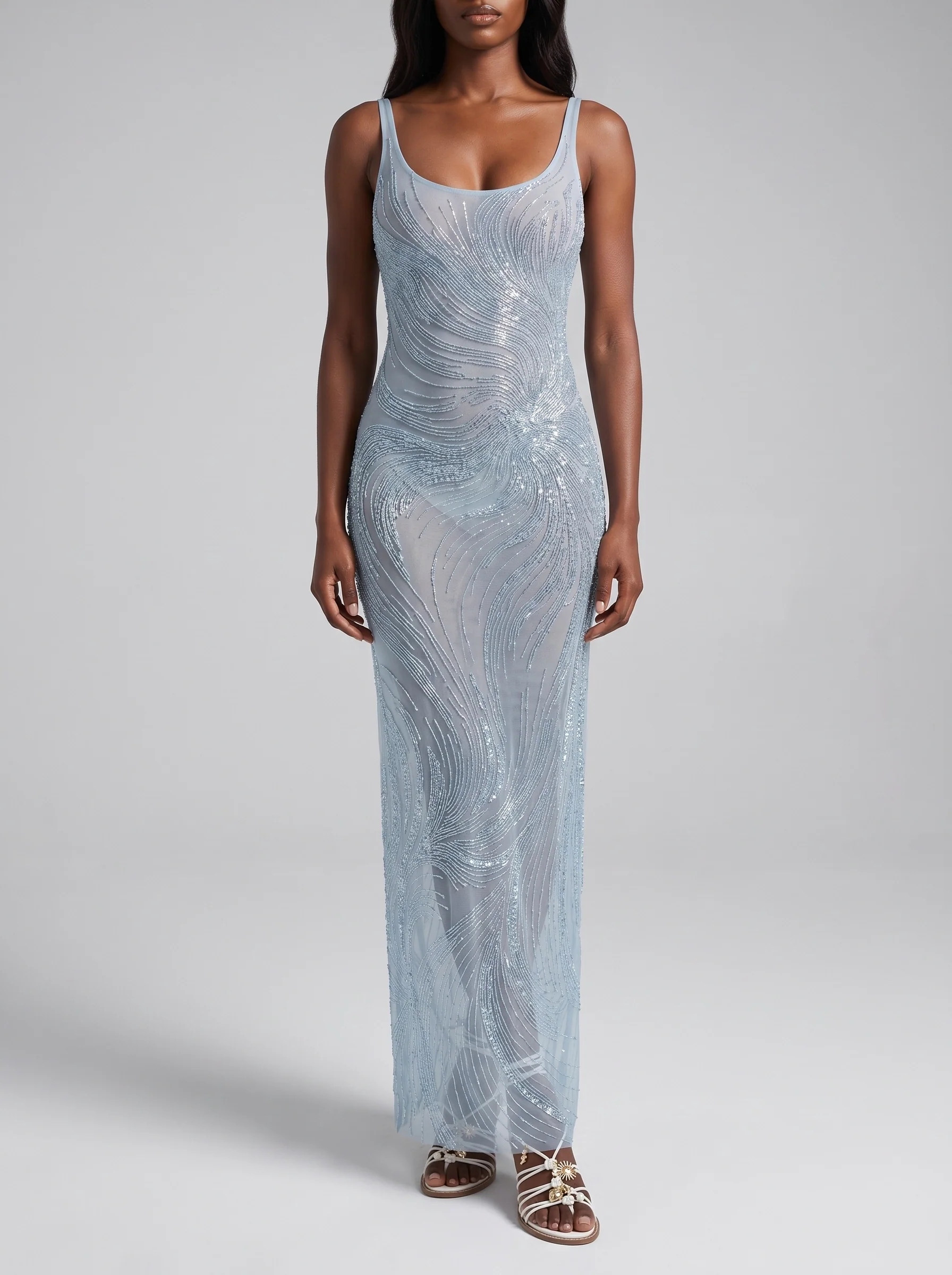 Saltwater Slip Blue Maxi Dress