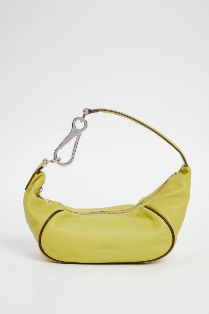 Nappa leather bag with clasp - ACID GREEN