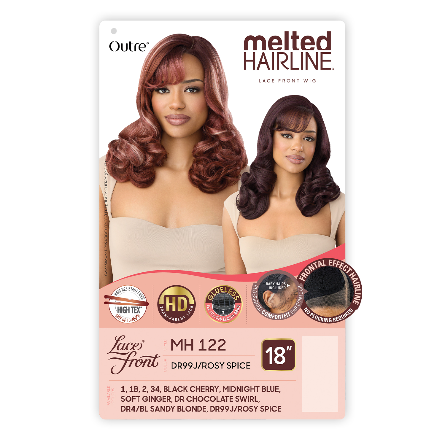 Outre HD Lace Front Wig Melted Hairline Glueless MH 122