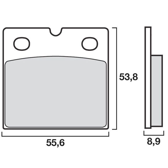 Brembo Organic brake pads front/rear (depending on model)Ref: 07BB1408
