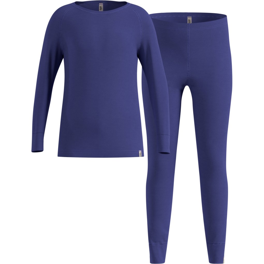 Odlo Natural Merino 200 Kids Base Layer Set - skipper blue