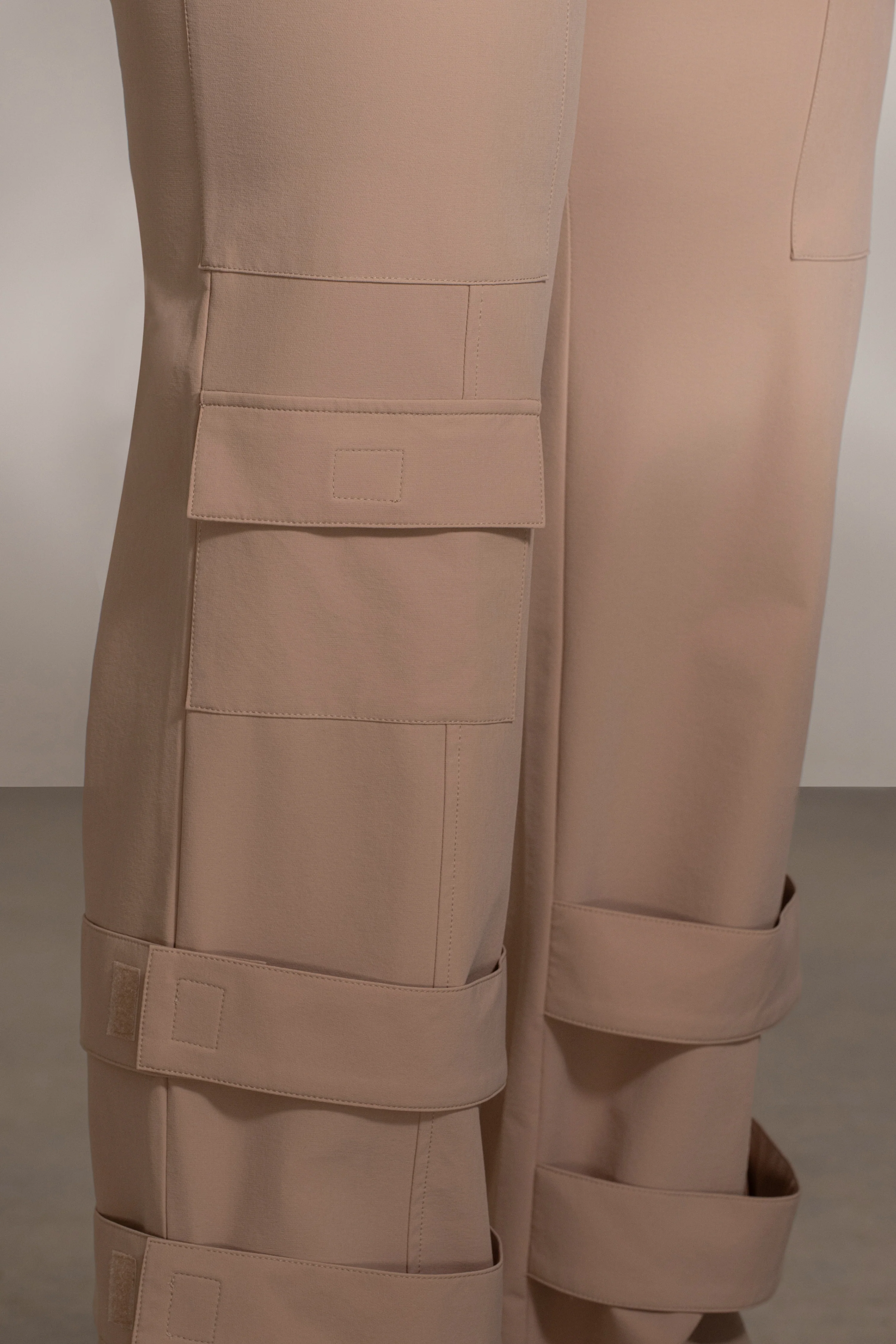 Tan Nyah Nylon Utility Pants