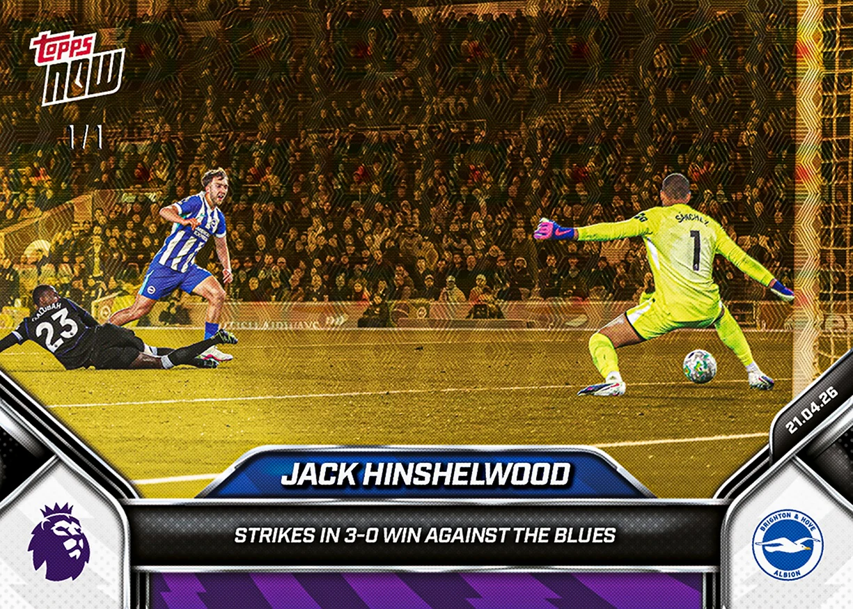 Jack Hinshelwood - 2025-26 Premier League Topps NOW® - Card 179 - PR: 162