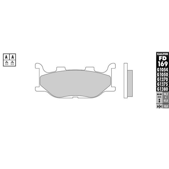 Galfer Sinter Metal Front Brake PadsRef: FD169G1054