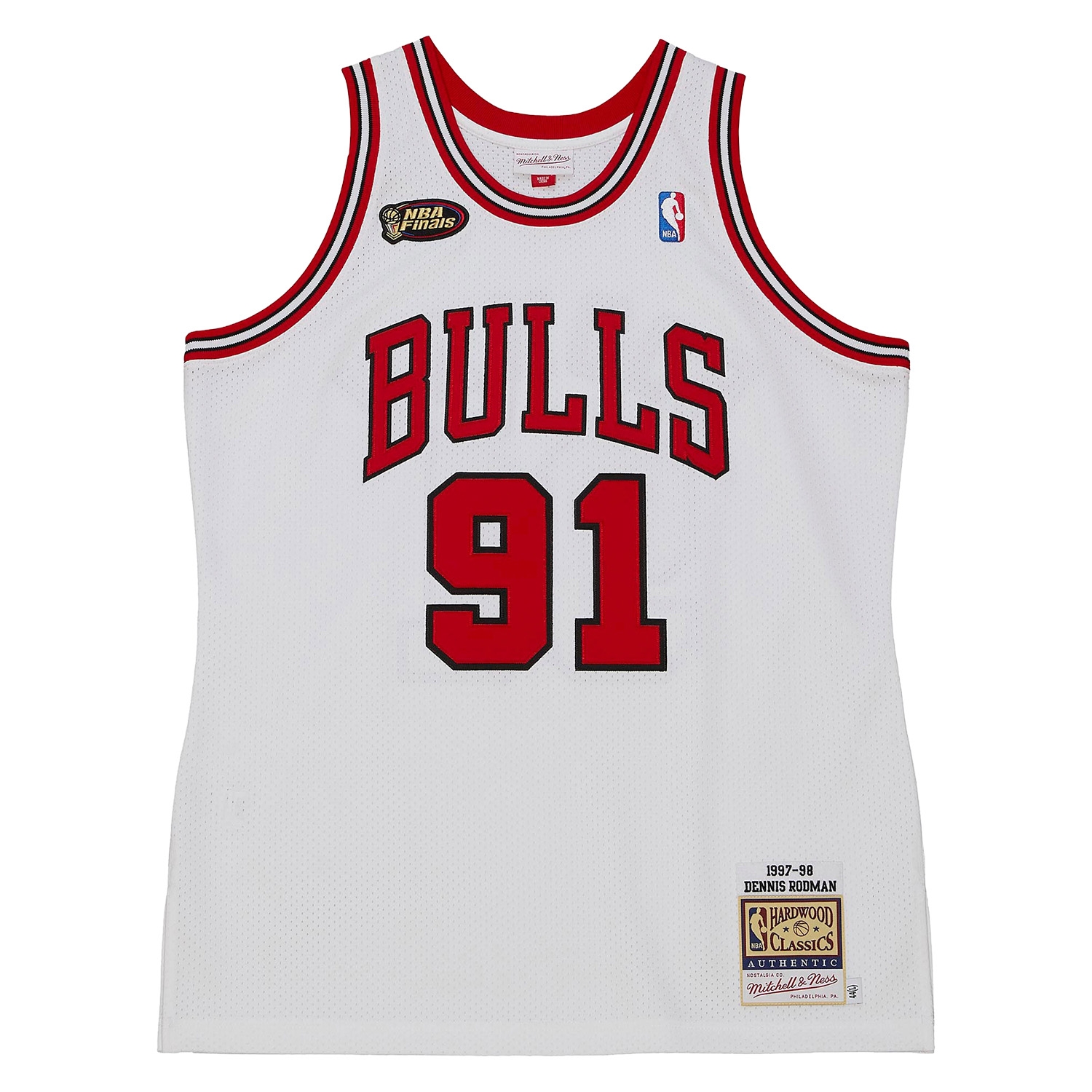 Dennis Rodman #91 Chicago Bulls 1997-98 Authentic NBA Jersey White